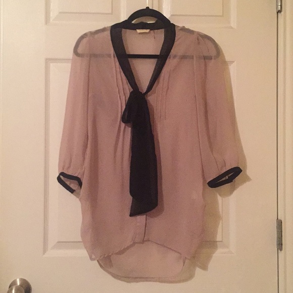 Tops - Sheer Tan Blouse